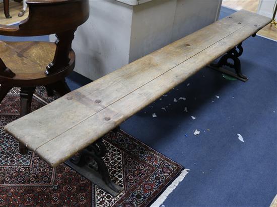 A church bench W.230cm